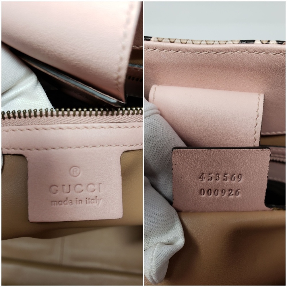 New Retail $3,990 Gucci Marmont Nude Python Tote - Picture 8 of 8